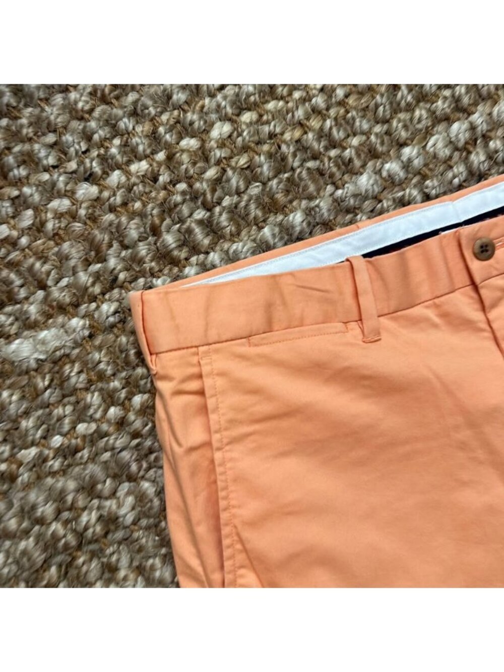 Polo Golf Ralph Lauren Pants Peach Pink Flat Front Classic Cotton Twill Mens 34x